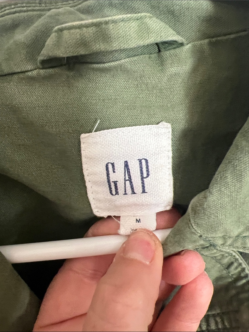 GAP Olive Utility Jacket with Flap Pockets - Picture 2 of 5